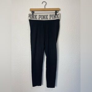 Victorias Secret PINK Bling Sequin Skinny Leg Yoga Pants Size Medium